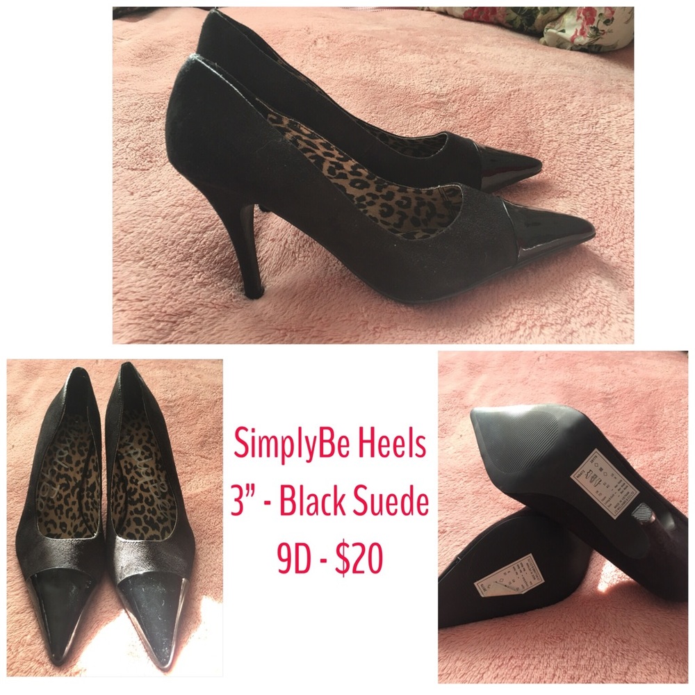 Black 3” Suede Heel - 9D